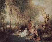 Jean-Antoine Watteau Fetes galantes oil on canvas